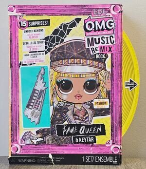 LOL Surprise! OMG Remix Rock- Fame Queen and Keytar NWT